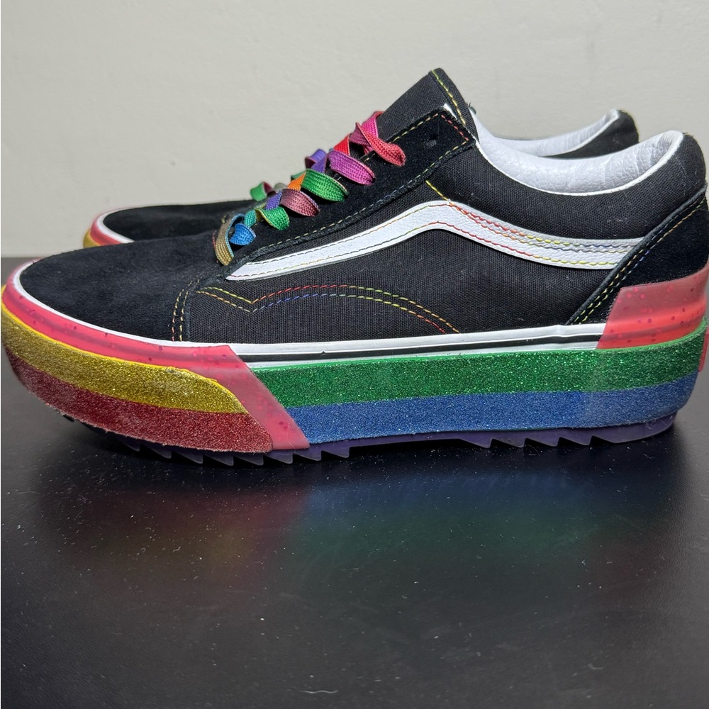 Vans old skool gay pride platforms